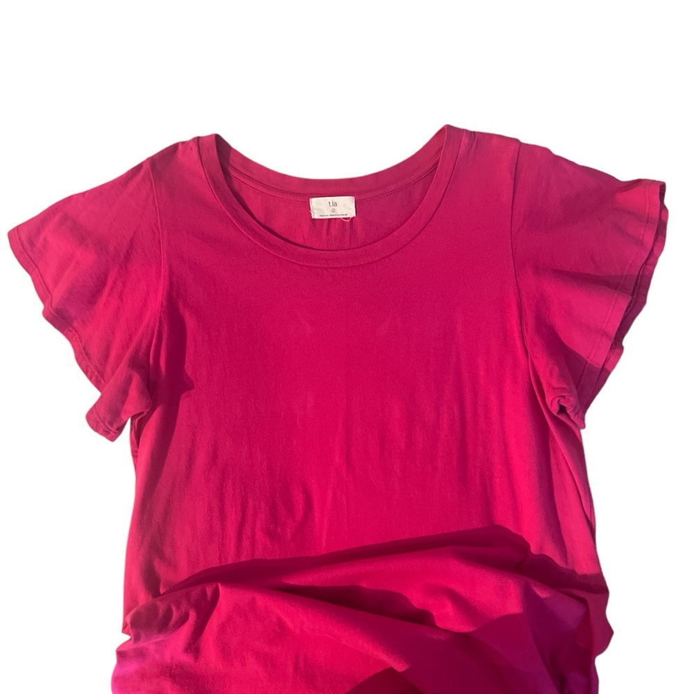 Anthropologie T.La Hot Pink T-Shirt Dress Pullover Style Size Large - Picture 4 of 6